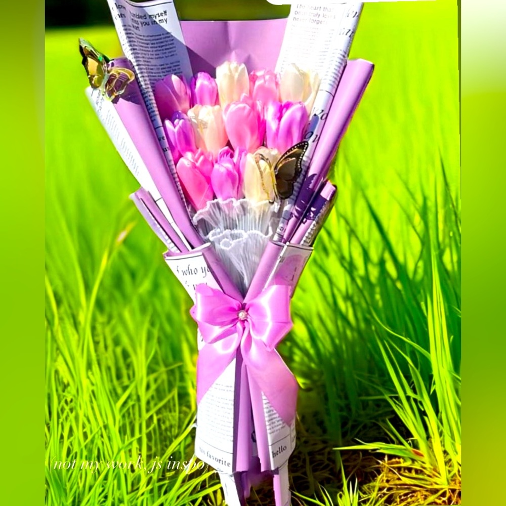 eternal tulips - made by hand and customized